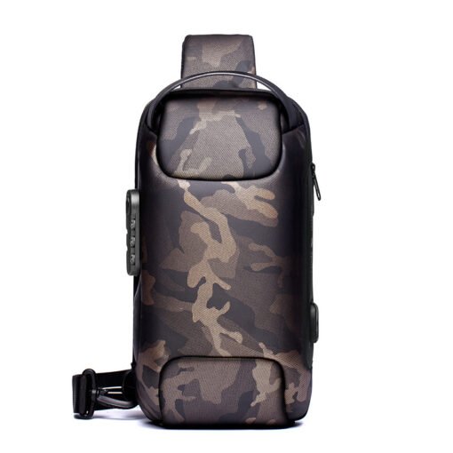 Wasserdichte USB Anti-diebstahl Tasche Männer Oxford Crossbody Schulter Tasche Sling Multifunktions Kurze Reise Messenger Brust Pack – Bild 8
