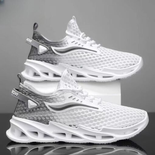 Men's Lace-up Sneakers Mesh Sports Shoes Fashion Hollow-sole Low Top Running Shoes – Bild 6