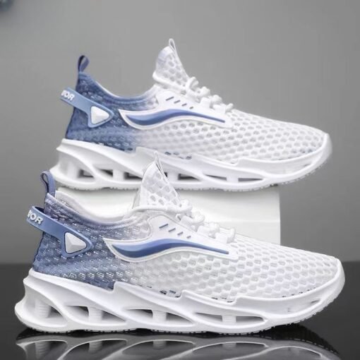 Men's Lace-up Sneakers Mesh Sports Shoes Fashion Hollow-sole Low Top Running Shoes – Bild 5