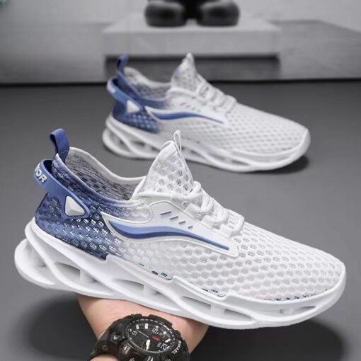 Men's Lace-up Sneakers Mesh Sports Shoes Fashion Hollow-sole Low Top Running Shoes – Bild 8