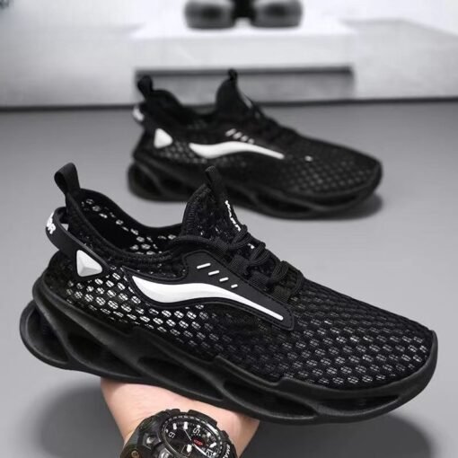 Men's Lace-up Sneakers Mesh Sports Shoes Fashion Hollow-sole Low Top Running Shoes – Bild 7