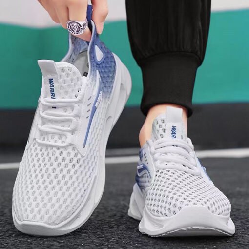 Men's Lace-up Sneakers Mesh Sports Shoes Fashion Hollow-sole Low Top Running Shoes – Bild 9