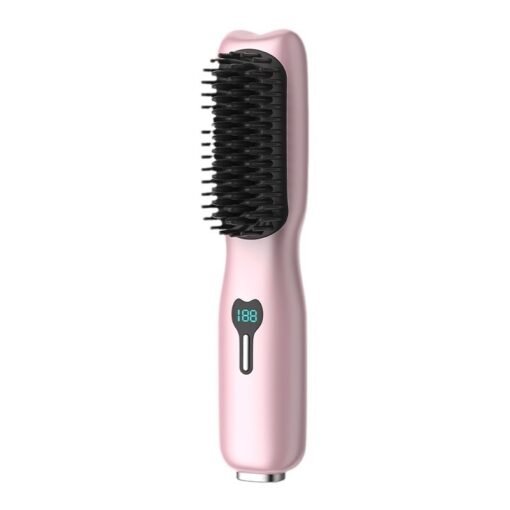 Rechargeable Wireless Straightening Comb 220 Hair Straightener Brush USB Rechargeable Flat Iron LCD Display Temperature – Bild 3